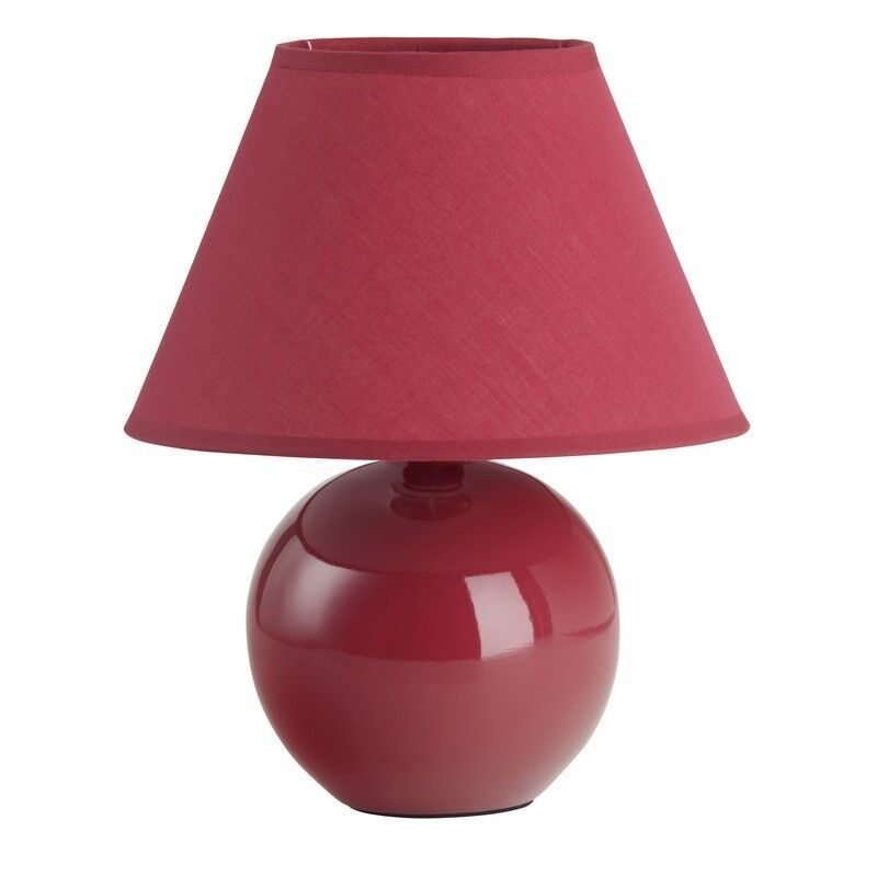 Keramik bordslampa röd, Pilar, med brytare Keramik bordslampa röd, Pilar, med brytare