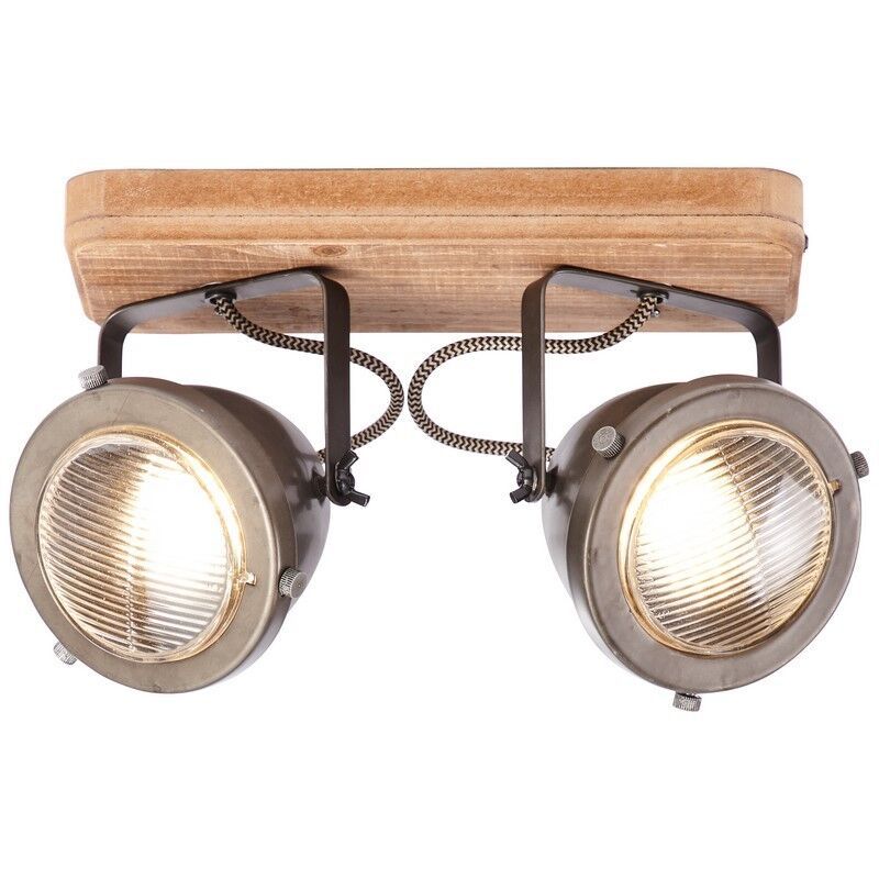 Trä taklampa brun, Elena