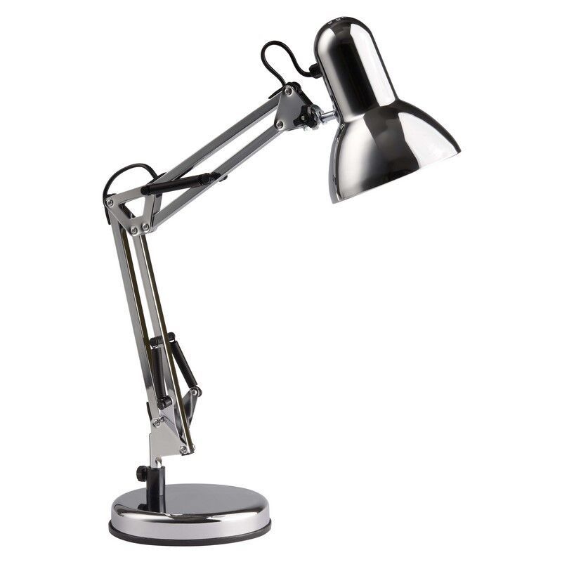 Industri skrivbordslampa krom, Naline, med brytare