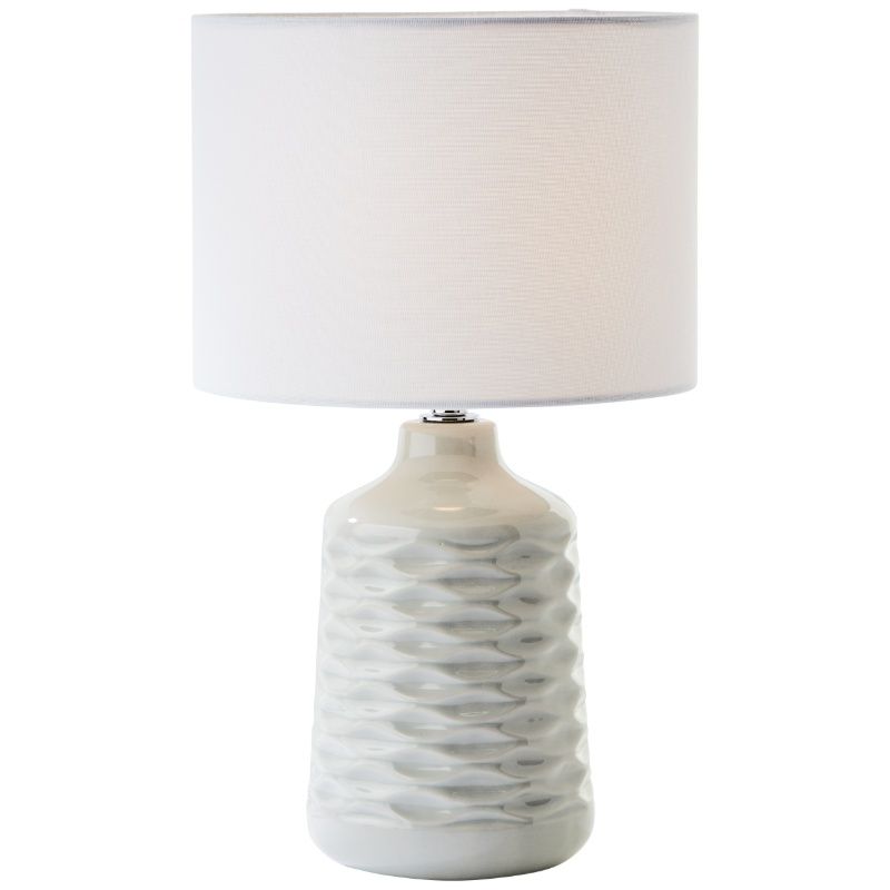 Retro bordslampa grå, Roelf, med brytare