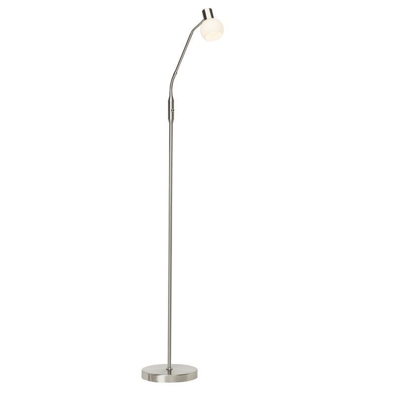 Metall golvlampa krom, Jaydah, med brytare
