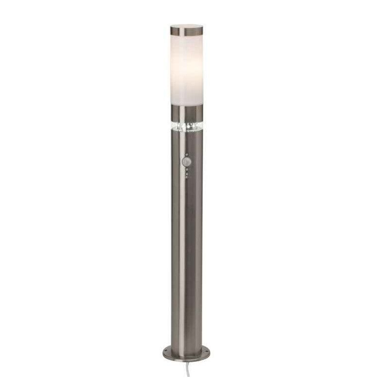 Plast golvlampa utomhus med rörelsesensor krom, Sage, 5W, 3000K LED, IP44 Plast golvlampa utomhus med rörelsesensor krom, Sage, 5W, 3000K LED, IP44