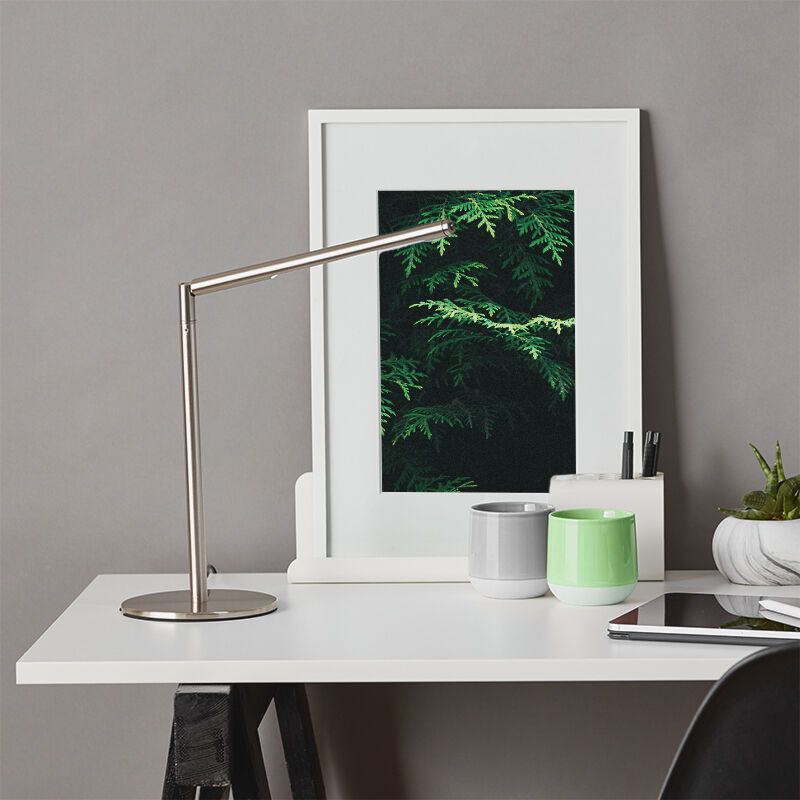 Design skrivbordslampa krom, Krisje, 6W, 6400K LED, med brytare