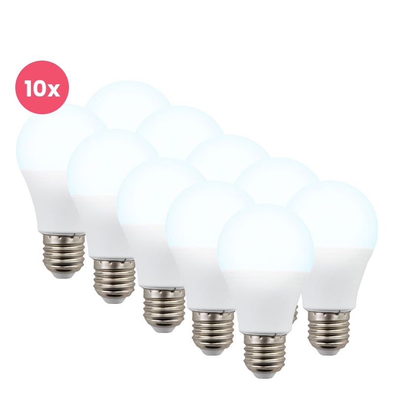 10-pack Lagiba E27 LED lampa Bradley, A60, 7W, 6500K 10-pack Lagiba E27 LED lampa Bradley, A60, 7W, 6500K