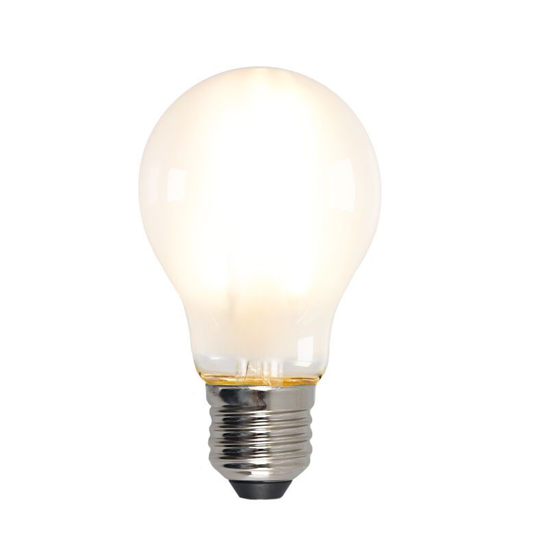 Dimbar Olucia E27 LED lampa, A60, 5w, Vitt glas, 2700k