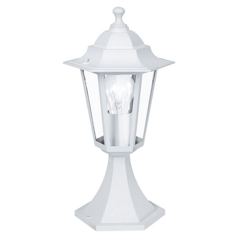 Vit klassisk utelampa aluminium, Alieke, IP44