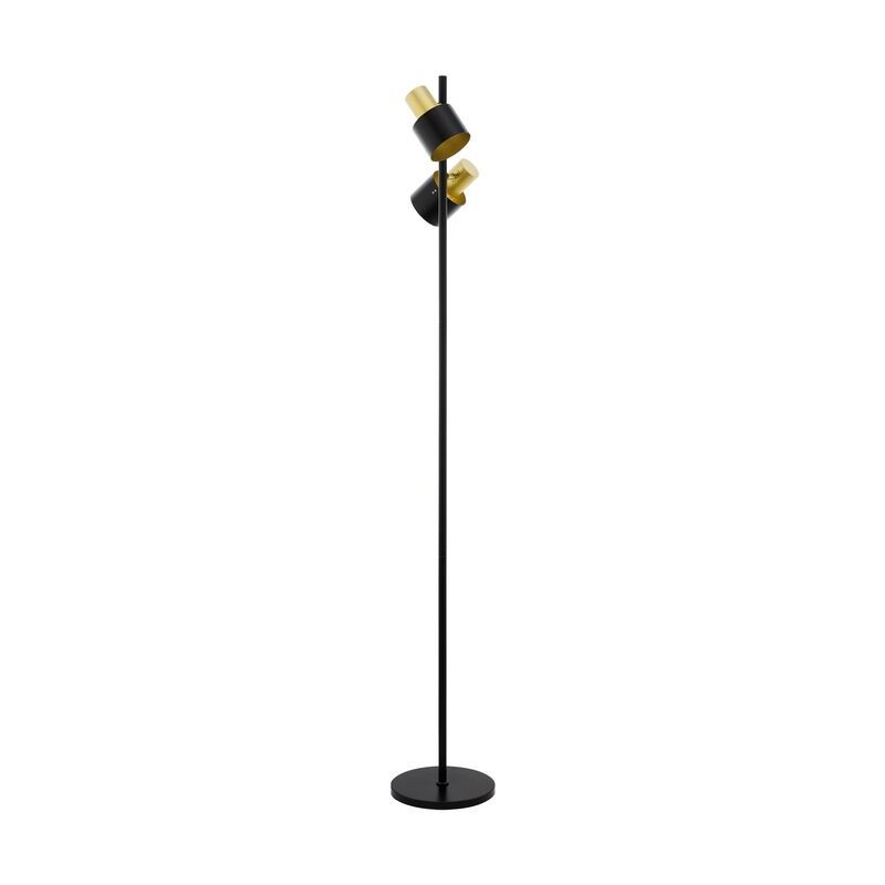 Guld modern golvlampa stål, Oscar, med brytare Guld modern golvlampa stål, Oscar, med brytare