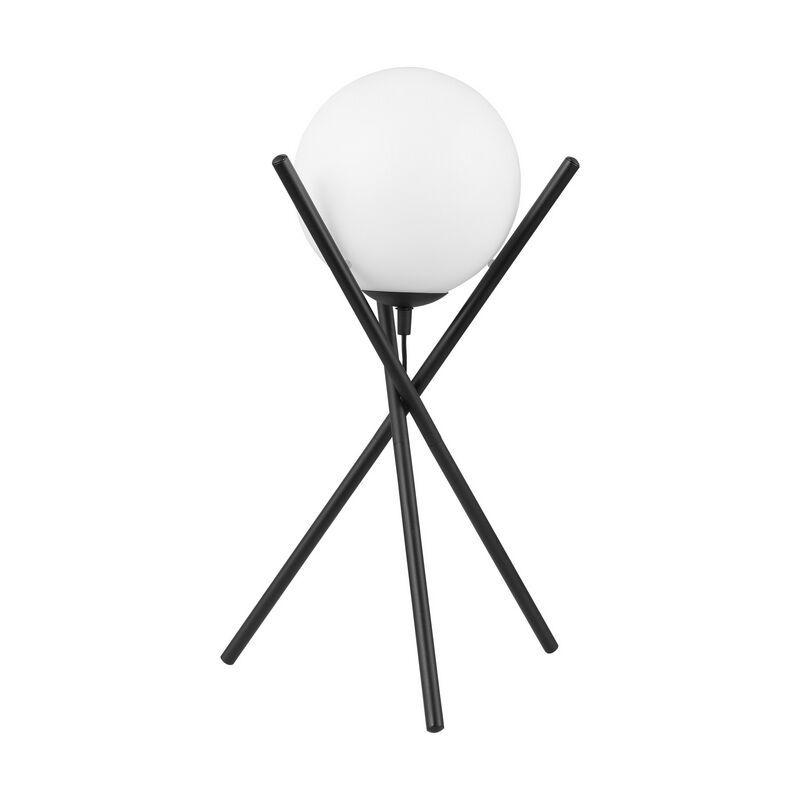 Svart retro bordslampa stål, Tjardo, med brytare