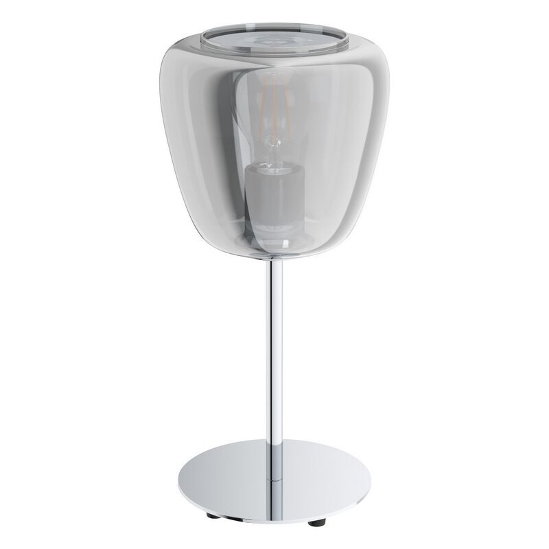 Krom modern bordslampa stål, Gauke, med brytare