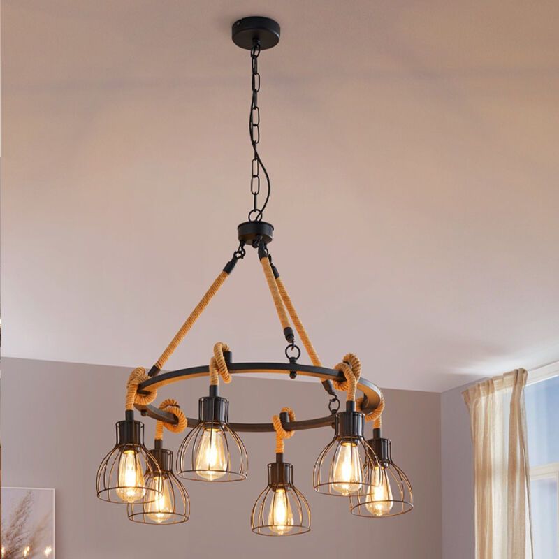 Svart industri fönsterlampa stål, Simeon