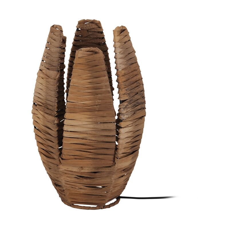 Svart rustik bordslampa stål, Joyca, med brytare