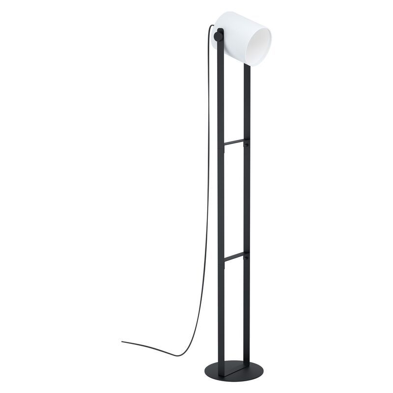 Trä golvlampa svart, Kaspar, med brytare Trä golvlampa svart, Kaspar, med brytare