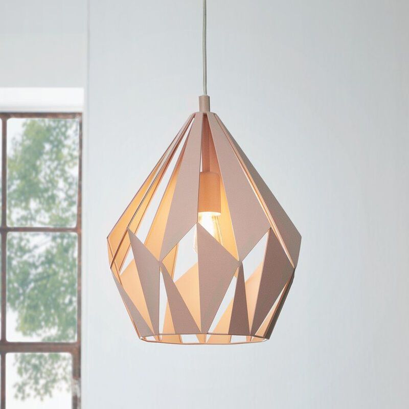 Rosa design fönsterlampa metall, Acri