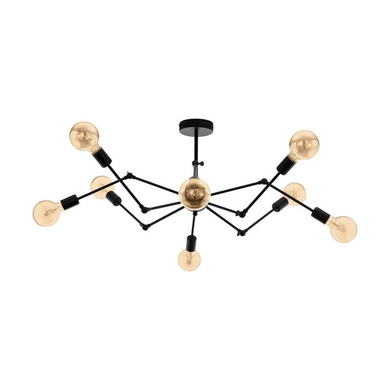 Svart modern fönsterlampa stål, Okke