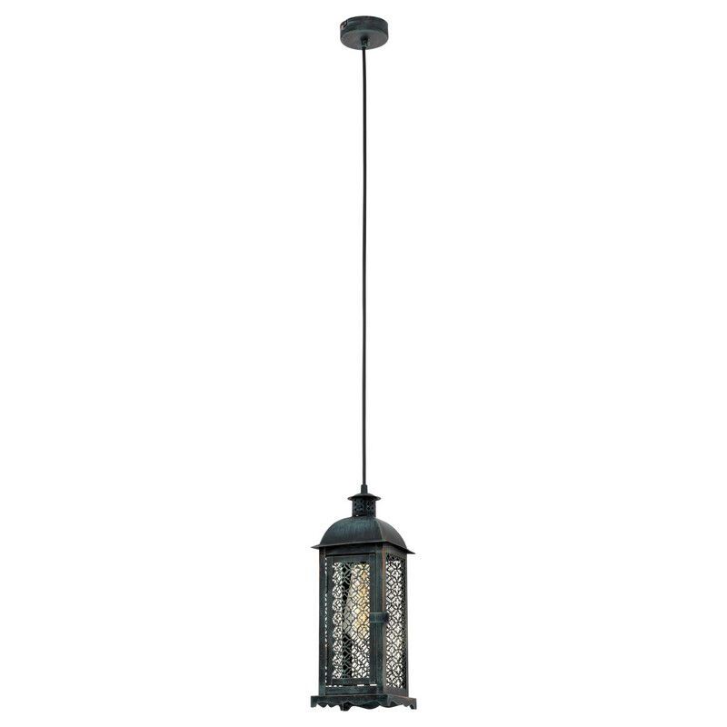 Grön retro fönsterlampa metall, Abderrahman