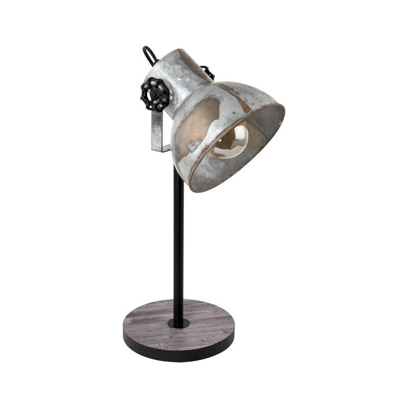 Trä bordslampa brun, Angelina, med brytare