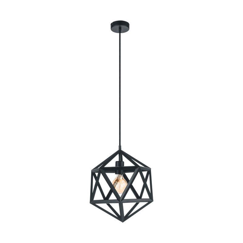 Svart industri pendellampa matbord metall, Agnita