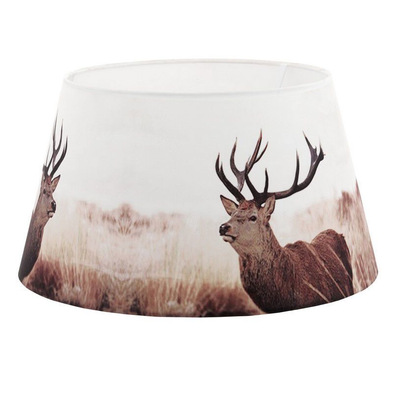 Brun rustik lampskärm tyg, Noah