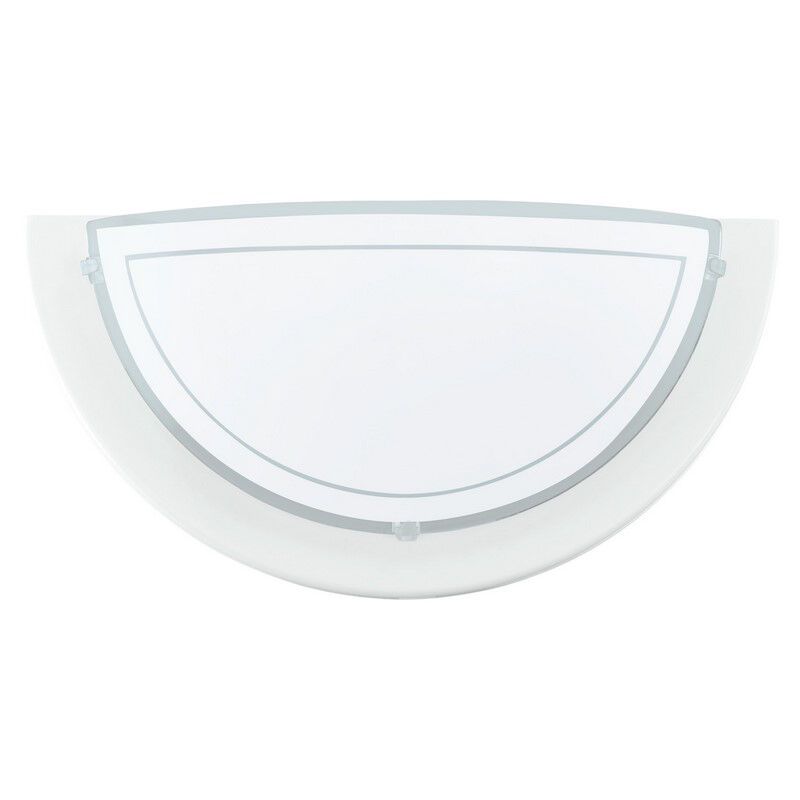 Vit modern vägglampa glas, Agena