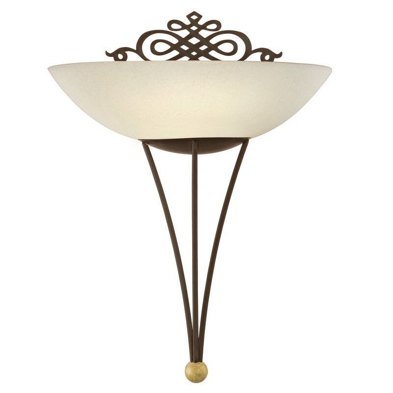 Brun rustik vägglampa glas, Denia Brun rustik vägglampa glas, Denia