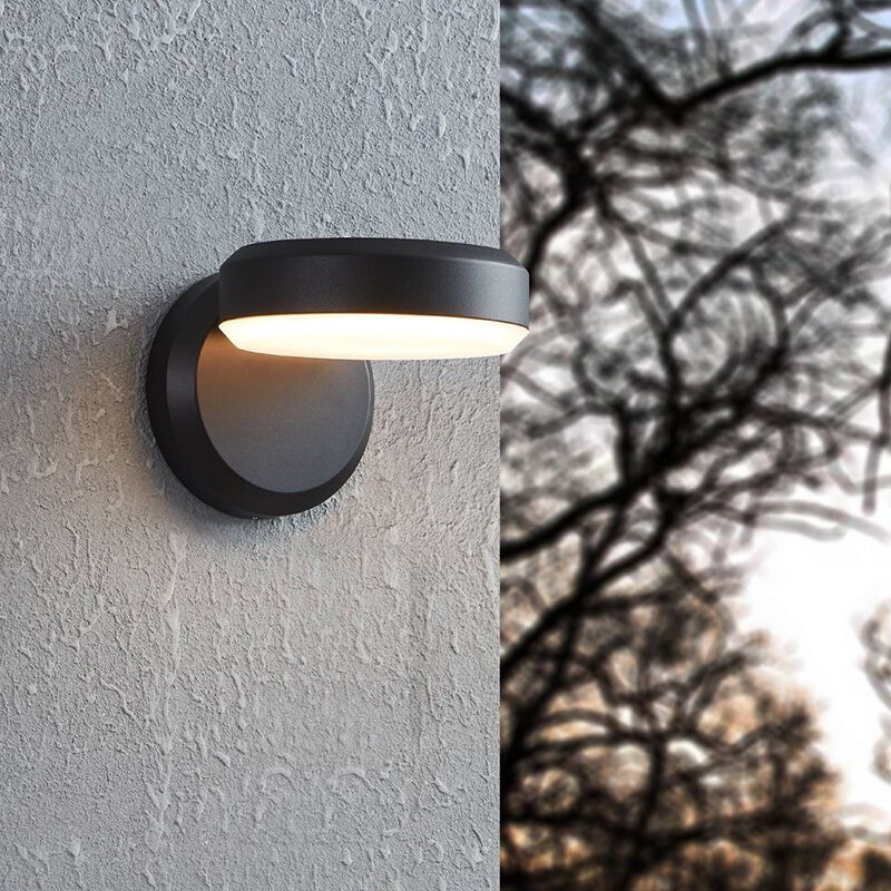 Svart utelampa stål, Gabriella, 3,6W, 3000K LED, IP54