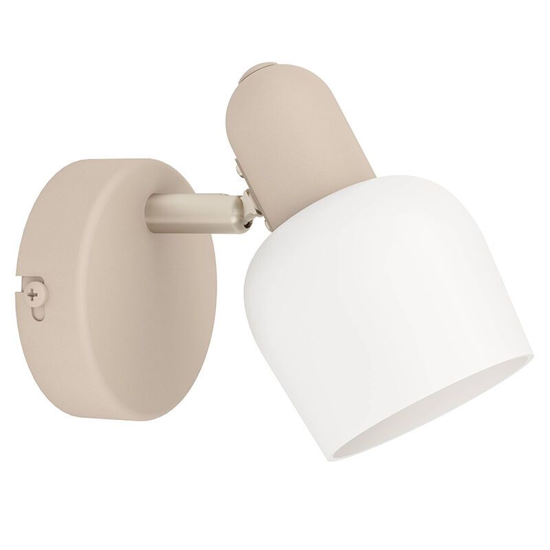 Beige väggspotlight stål, Connor