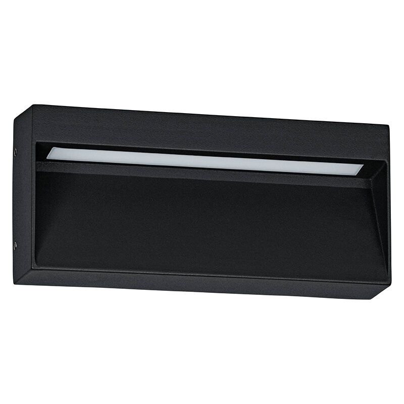 Svart modern utelampa aluminium, Lamar, 4,8W, varm till kall vit justerbar LED, IP65 Svart modern utelampa aluminium, Lamar, 4,8W, varm till kall vit justerbar LED, IP65
