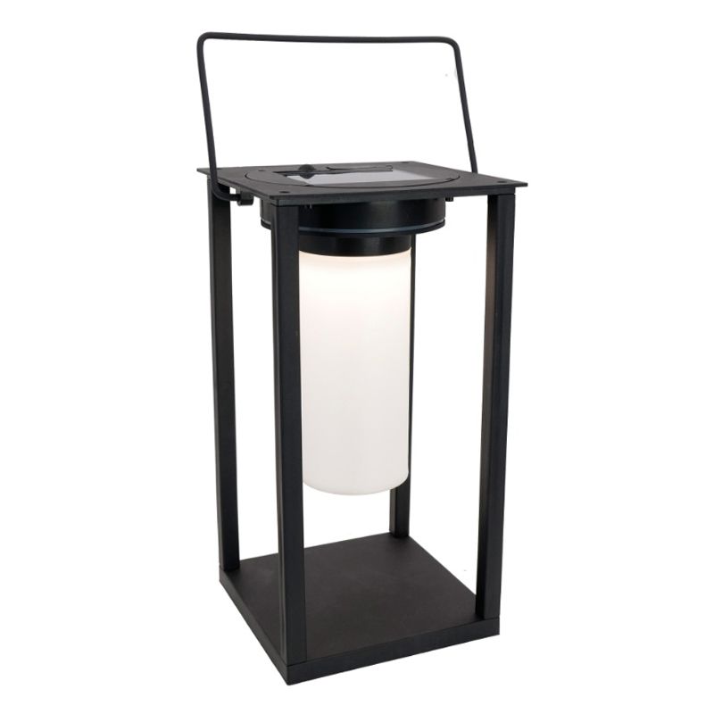 Svart solcell bordslampa utomhus plast, Hillebrand, 3,3W, 4000K LED, IP54, med brytare Svart solcell bordslampa utomhus plast, Hillebrand, 3,3W, 4000K LED, IP54, med brytare