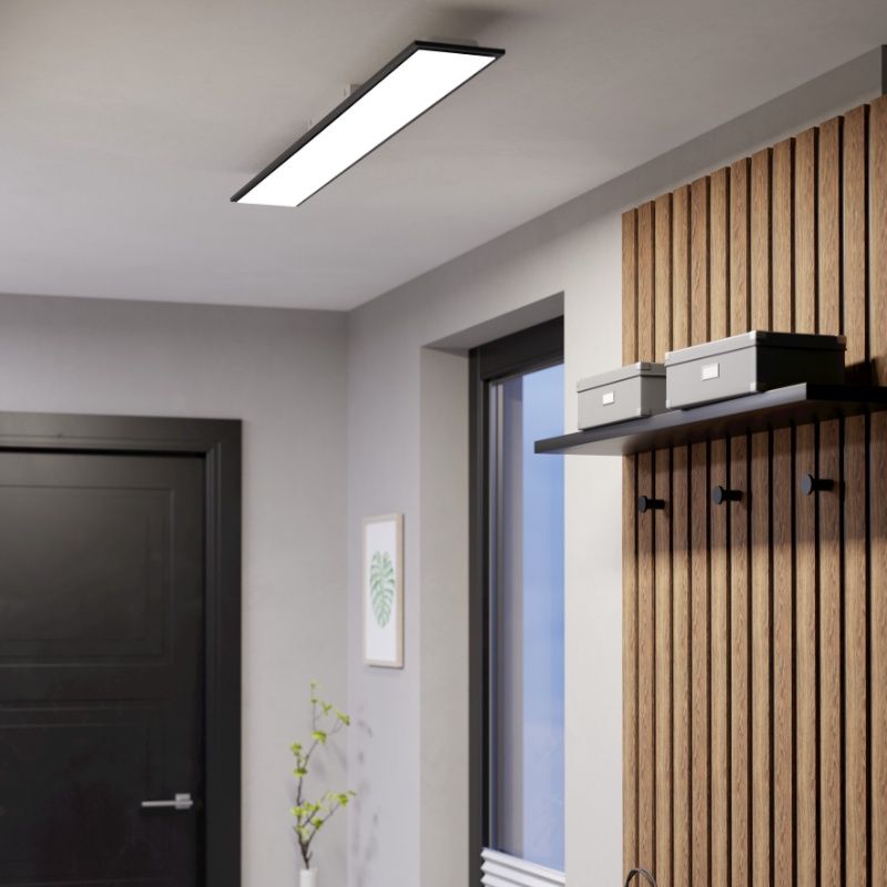 Svart design smart taklampa plast, Muhsin, 28W, RGBW LED
