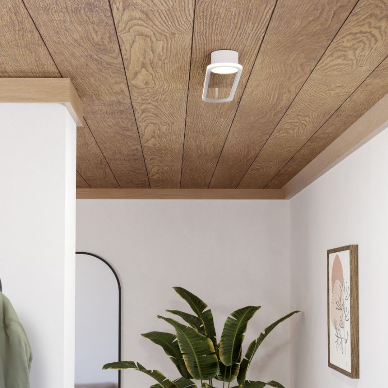 Vit design taklampa stål, Constance, 24W, white switch LED Vit design taklampa stål, Constance, 24W, white switch LED