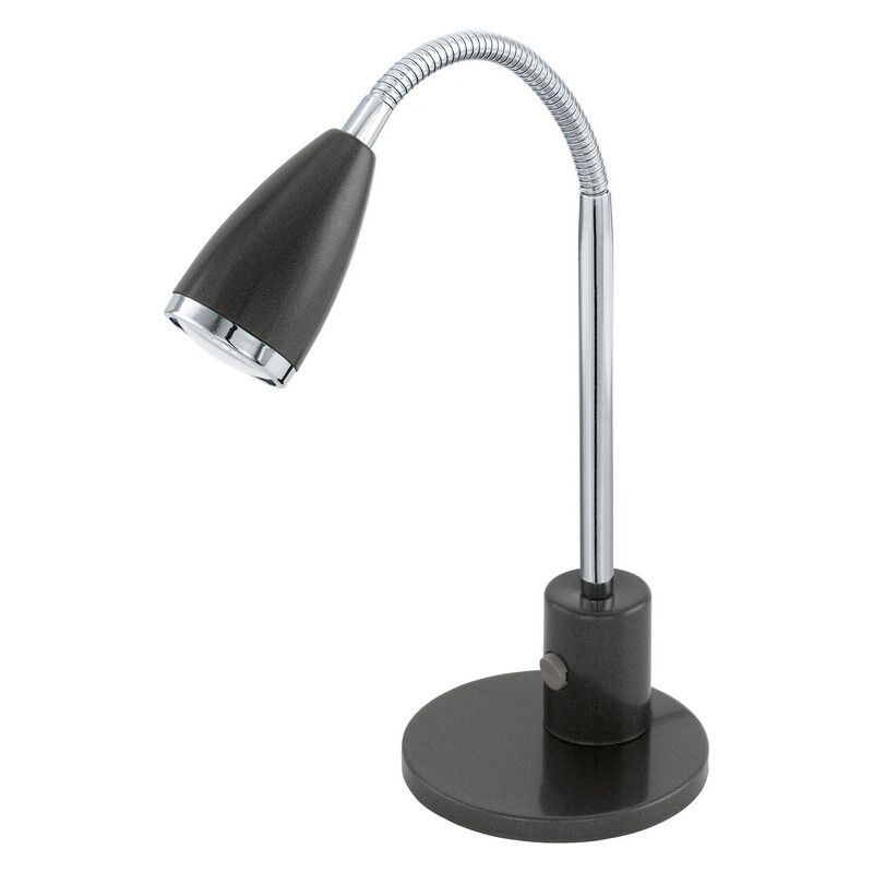 Antracit bordslampa metall, Said, med brytare