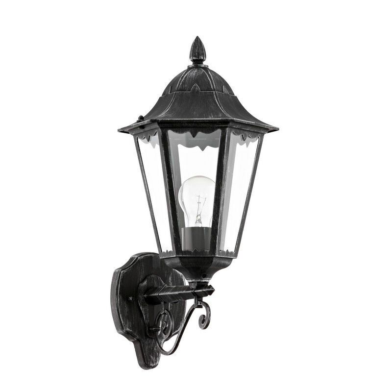 Svart klassisk utelampa aluminium, Leanna, IP44