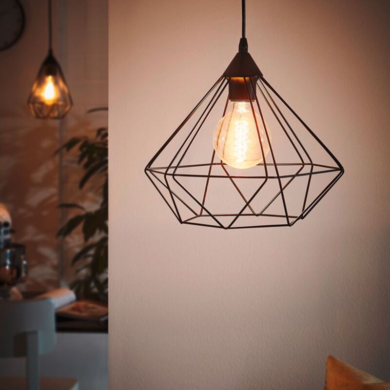 Svart industri fönsterlampa metall, Costel