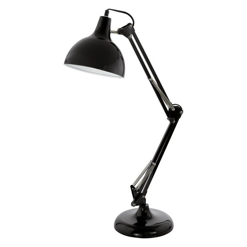 Svart industri skrivbordslampa metall, Josha, med brytare Svart industri skrivbordslampa metall, Josha, med brytare