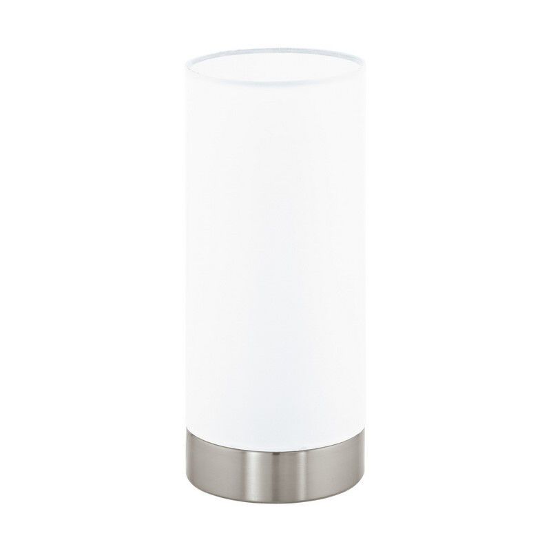 Nickel modern bordslampa glas, Asiye, med brytare