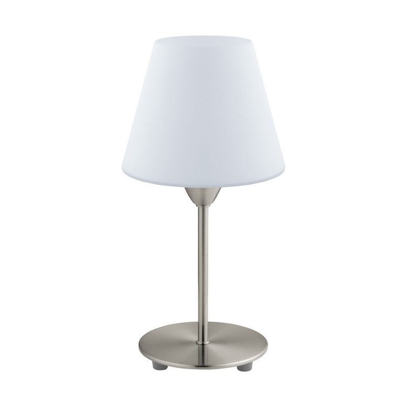 Nickel modern bordslampa glas, Asiye, med brytare