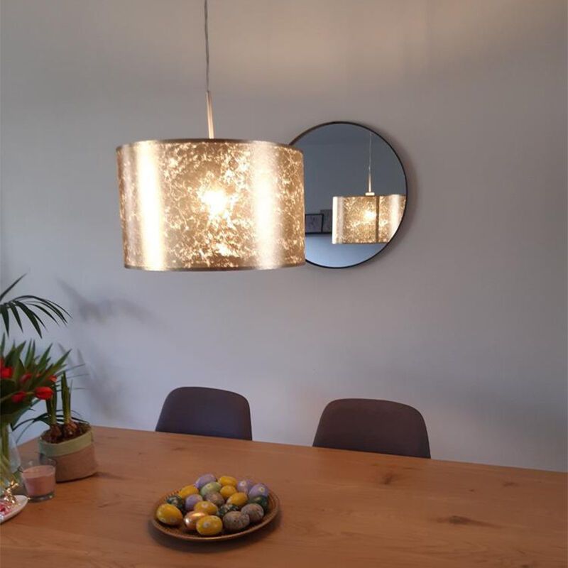 Beige modern fönsterlampa tyg, Megan