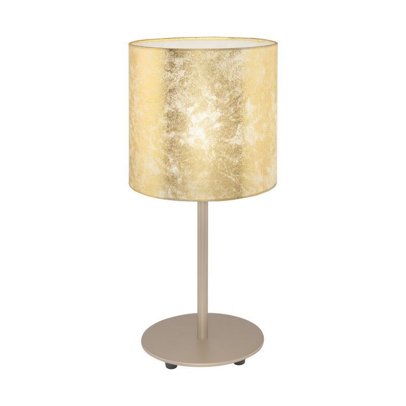 Beige modern bordslampa metall, Megan, med brytare