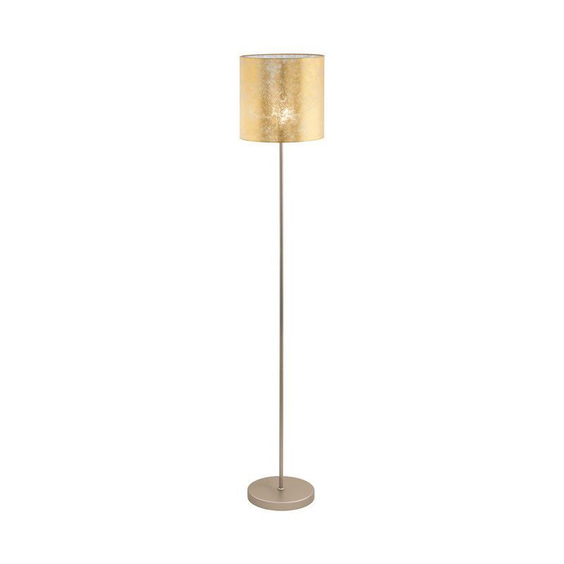 Beige modern golvlampa metall, Megan, med brytare