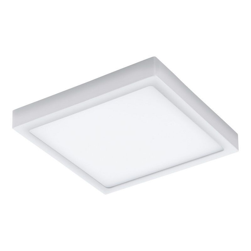 Vit modern utelampa aluminium, Evi, 22W, varm till kall vit justerbar LED, IP44, met fjärrkontroll