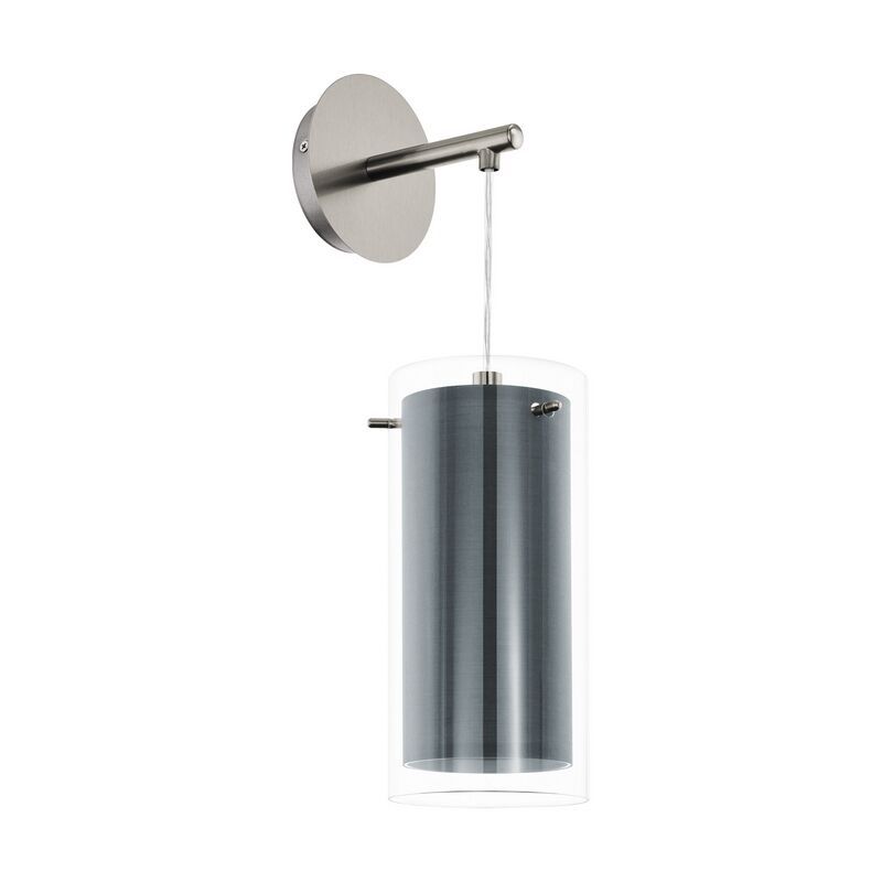 Nickel modern vägglampa stål, Barceno