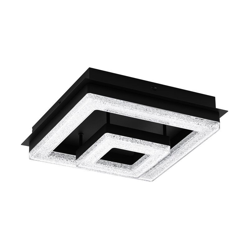 Svart design plafond stål, Arjo, 12W, 3000K LED