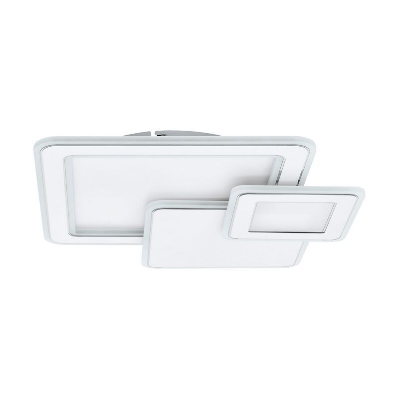 Krom modern plafond stål, Everdina, 12W, justerbar ljusfärg LED