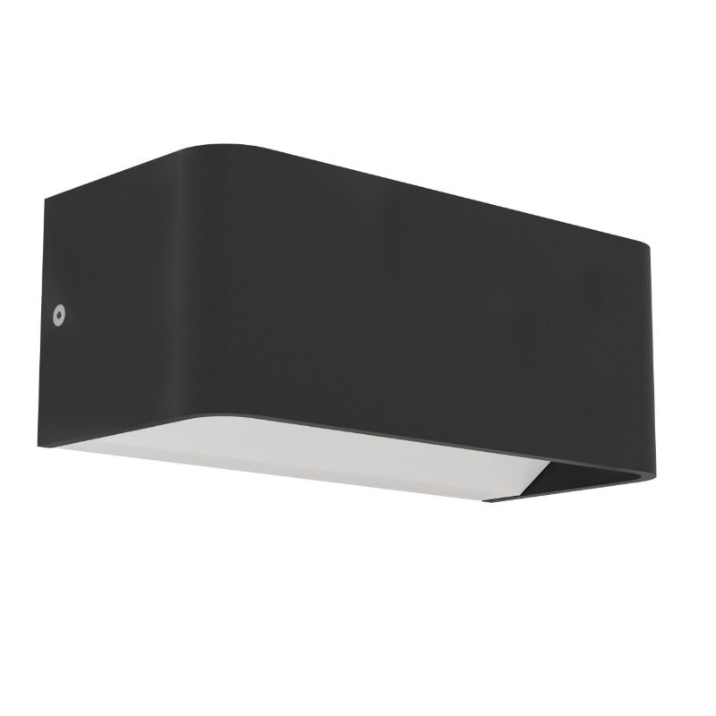 Svart modern smart vägglampa aluminium, Tjalle, 10W, RGBW LED, IP54