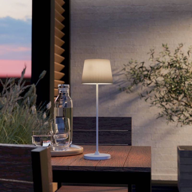 Grön modern bordslampa tyg, Latif, 2W, white switch LED, med beröringsdimmer
