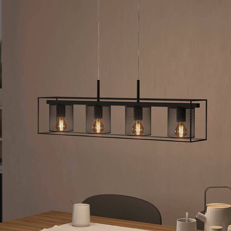 Svart industri fönsterlampa aluminium, Thiemo