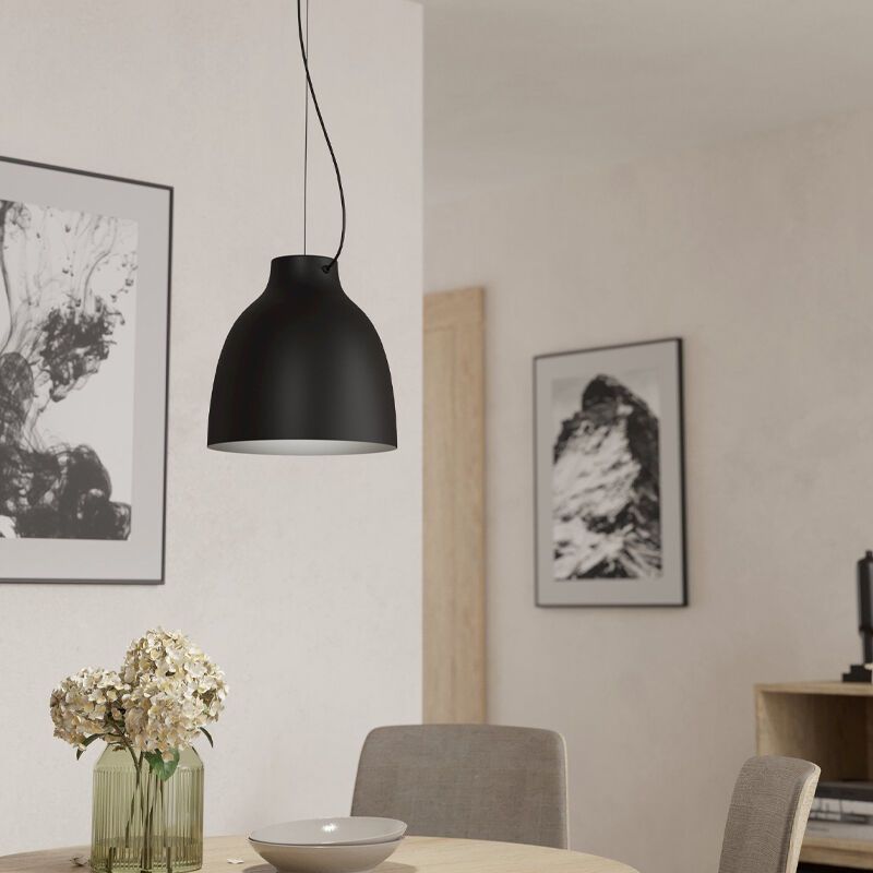 Svart industri fönsterlampa aluminium, Thijs