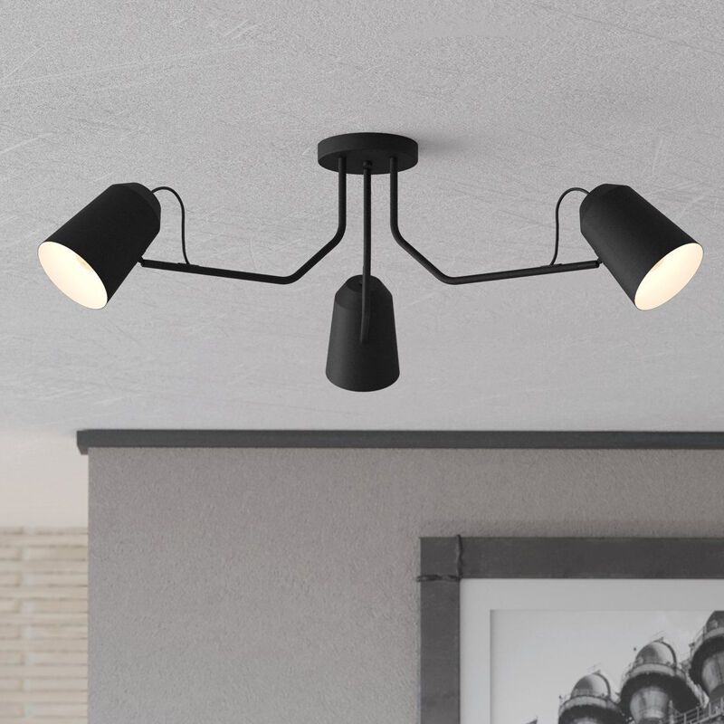 Svart industri taklampa aluminium, Jelco Svart industri taklampa aluminium, Jelco