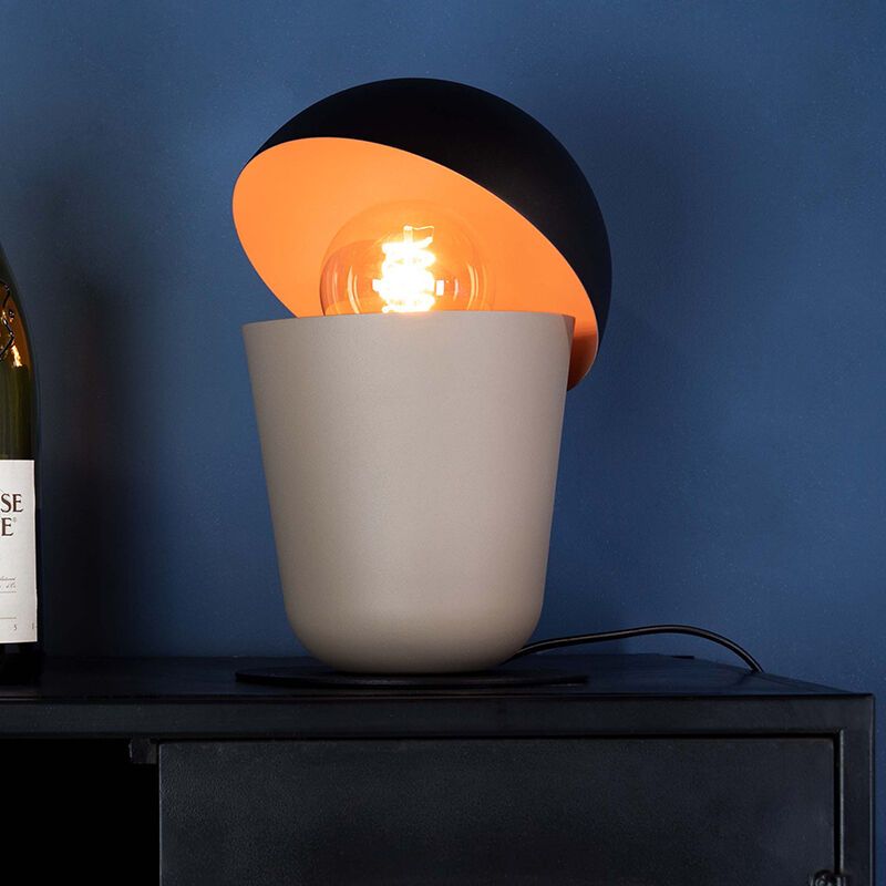 Taupe industri bordslampa aluminium, Werner, med brytare