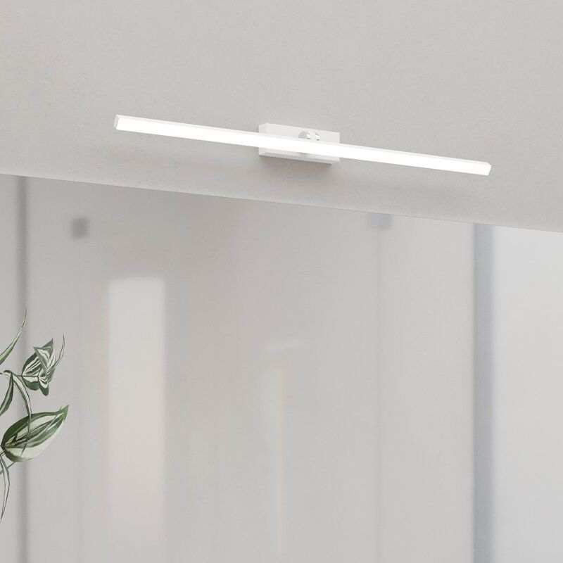 Vit modern spegelbelysning plast, Keisha, 5W, varm till kall vit justerbar LED, IP44, 3 stegs dimmer Vit modern spegelbelysning plast, Keisha, 5W, varm till kall vit justerbar LED, IP44, 3 stegs dimmer
